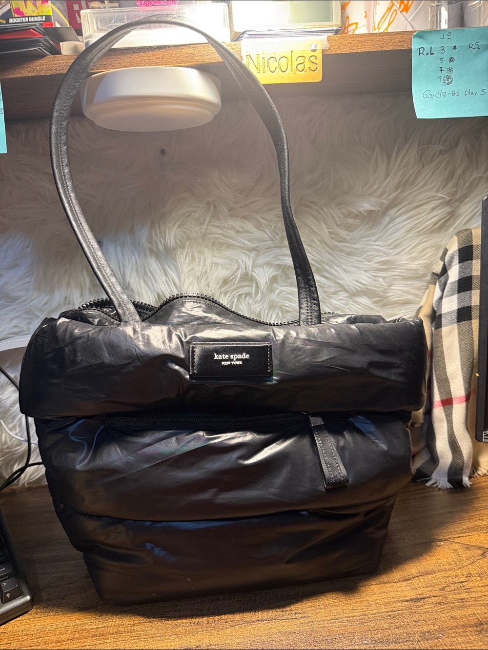 kate spade Black Puffer Shoulder Bag